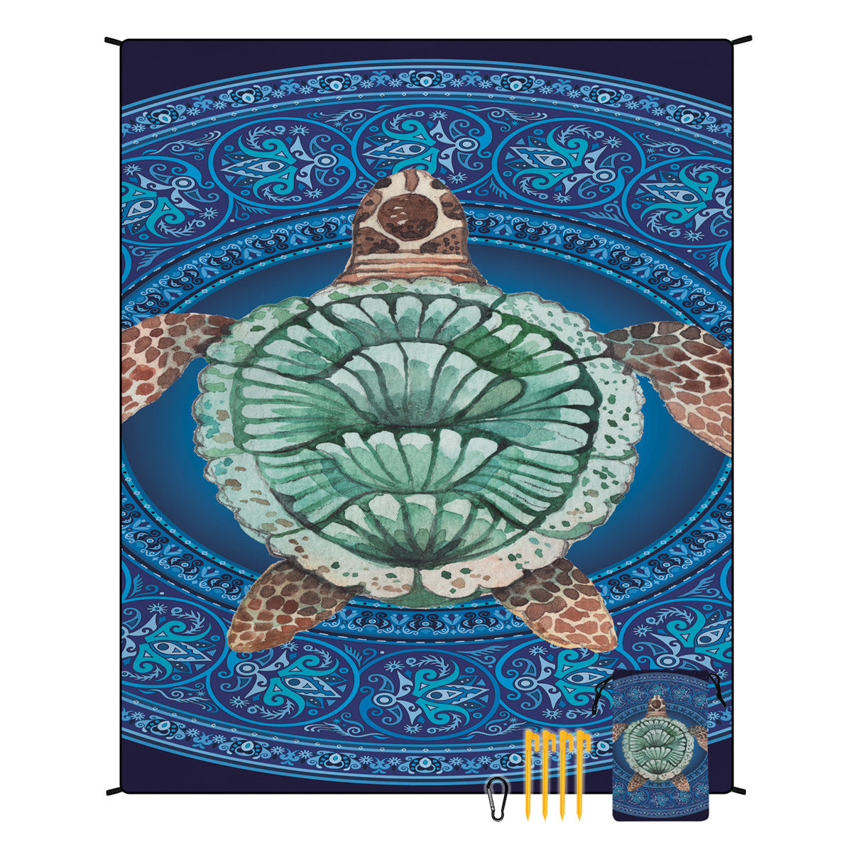 Style Std 001 11 Blue Quick Dry Beach Mat Sand Proof Waterproof Outdoor Picnic Blanket Compact & Lightweight Picnic Rugs