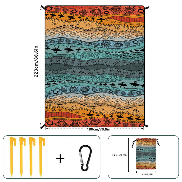 Elosung Style Std 001 14 Colorful Quick Dry Beach Mat Sand Proof Waterproof Outdoor Picnic Blanket Compact Lightweight Picnic Rugs