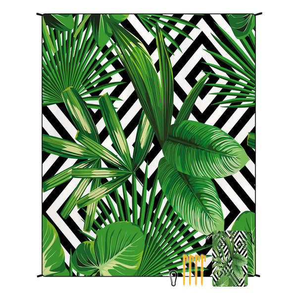 Elosung Style Std 001 15 Green Quick Dry Beach Mat Sand Proof Waterproof Outdoor Picnic Blanket Compact Lightweight Picnic Rugs