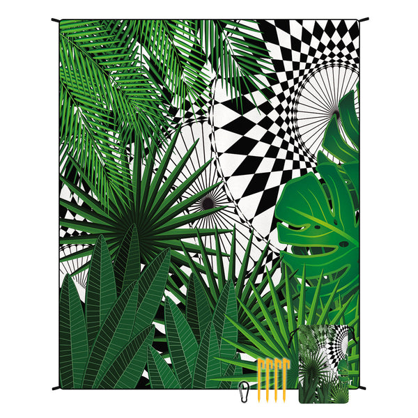 Elosung Style Std 001 16 Green Quick Dry Beach Mat Sand Proof Waterproof Outdoor Picnic Blanket Compact Lightweight Picnic Rugs