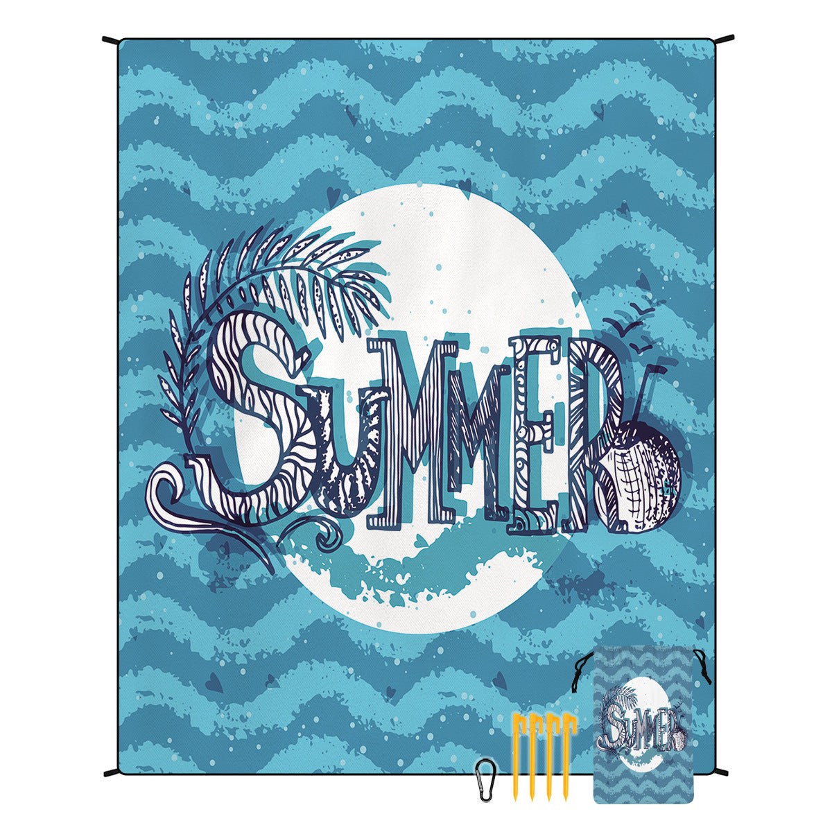 Style Std 001 20 Blue Quick Dry Beach Mat Sand Proof Waterproof Outdoor Picnic Blanket Compact & Lightweight Picnic Rugs