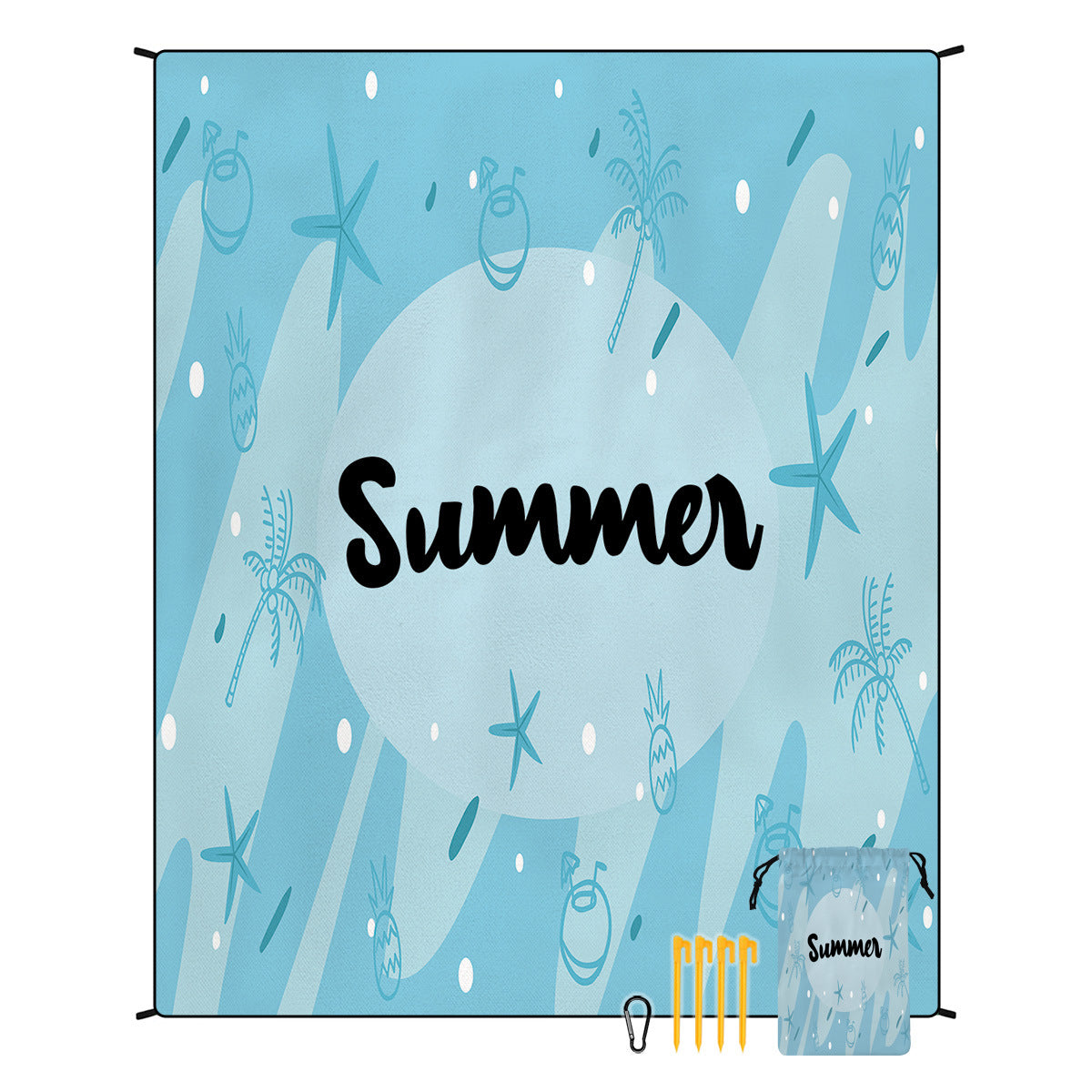 Style Std 001 22 Blue Quick Dry Beach Mat Sand Proof Waterproof Outdoor Picnic Blanket Compact & Lightweight Picnic Rugs