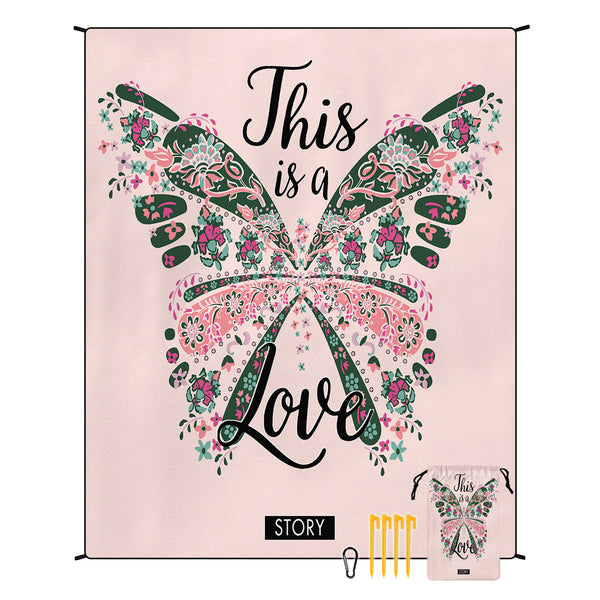 Style Std 001 28 Pink Quick Dry Beach Mat Sand Proof Waterproof Outdoor Picnic Blanket Compact & Lightweight Picnic Rugs