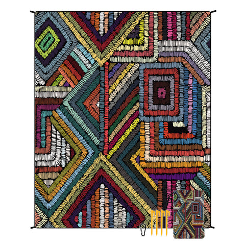 Style Std 001 35 Colorful Quick Dry Beach Mat Sand Proof Waterproof Outdoor Picnic Blanket Compact & Lightweight Picnic Rugs