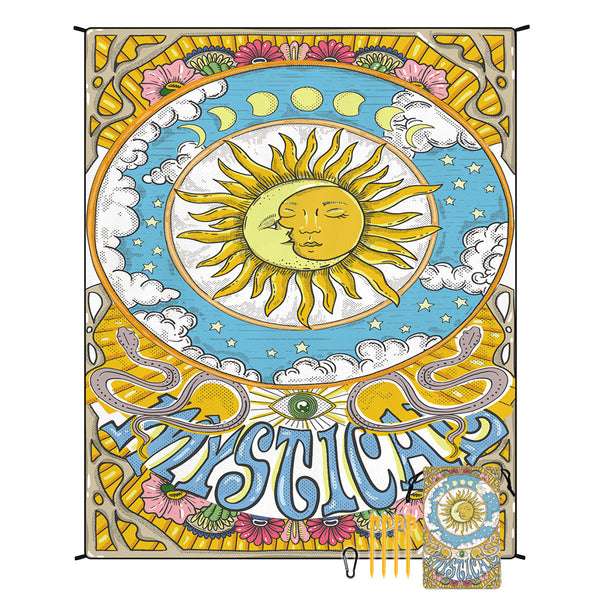 Elosung Style Std 001 41 Colorful Quick Dry Beach Mat Sand Proof Waterproof Outdoor Picnic Blanket Compact Lightweight Picnic Rugs