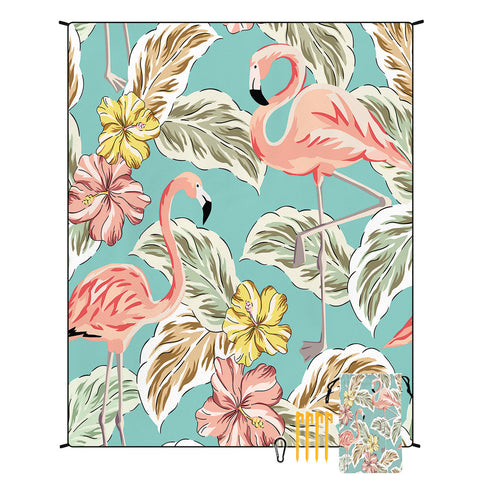 Style Std 001 46 Colorful Quick Dry Beach Mat Sand Proof Waterproof Outdoor Picnic Blanket Compact Lightweight Picnic Rugs