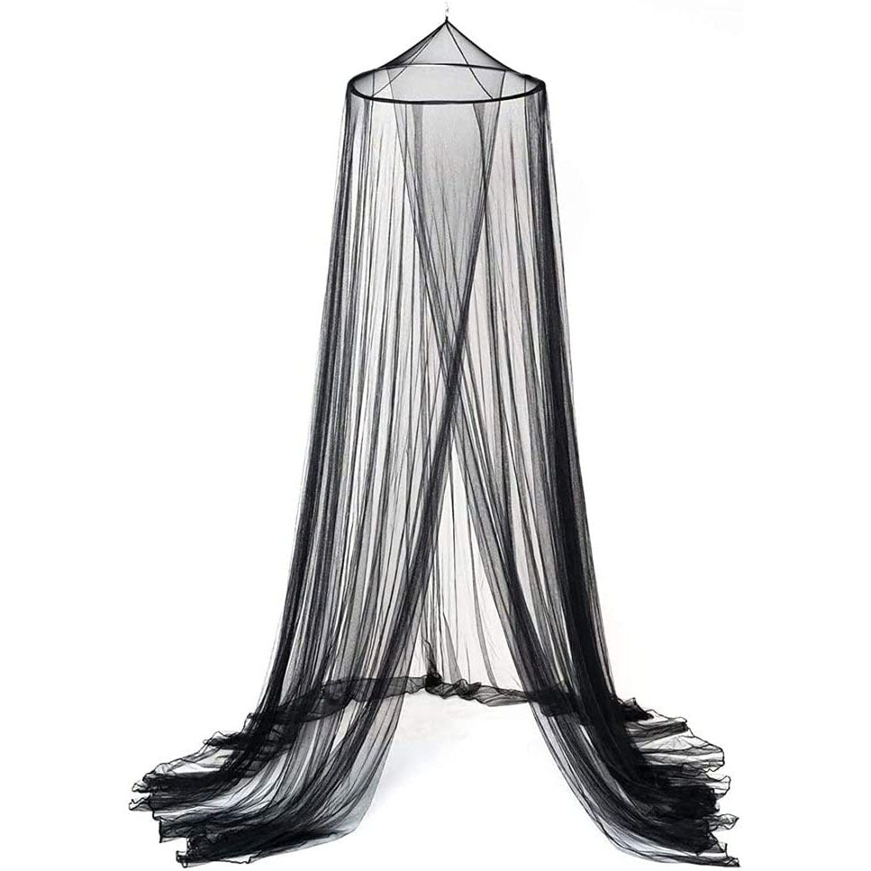 Elosung Black Hanging Princess Bed Canopy Mosquito Net Dome For Dorm Rooms & Bedrooms (Fits 1.8M 2M Beds) Canopies & Netting