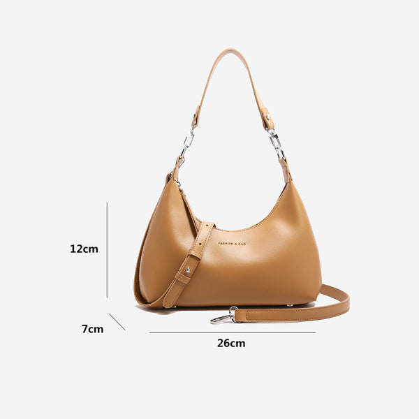 Elosung Pink Womens Trendy Pu Leather Shoulder Bag Fashionable Underarm Hobo With Adjustable Strap Women's Bags & Handbags