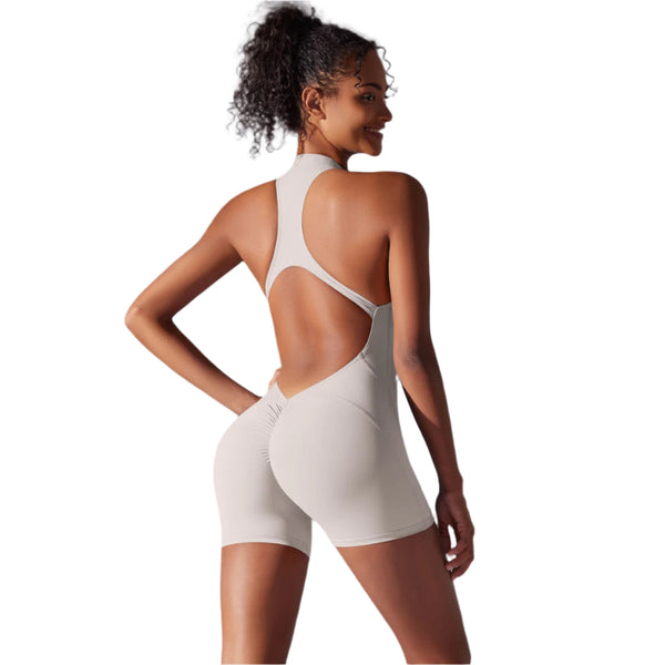 Size White Gray High Impact Seamless Bodysuit Nude Feel Yoga Fitness Romper Bodysuits