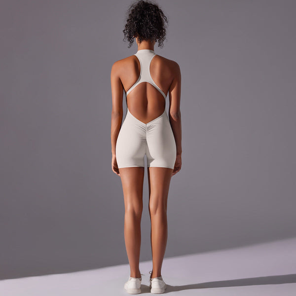 Size White Gray High Impact Seamless Bodysuit Nude Feel Yoga Fitness Romper Bodysuits