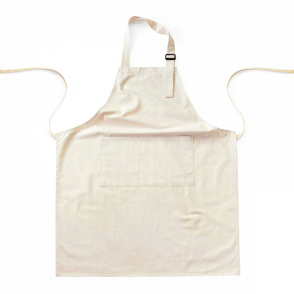 Off White Waterproof Oil Proof Apron Adjustable Kitchen With Pockets Aprons