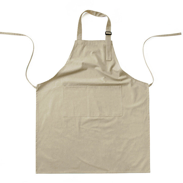 Khaki Waterproof & Oil Proof Apron Adjustable Kitchen With Pockets Aprons
