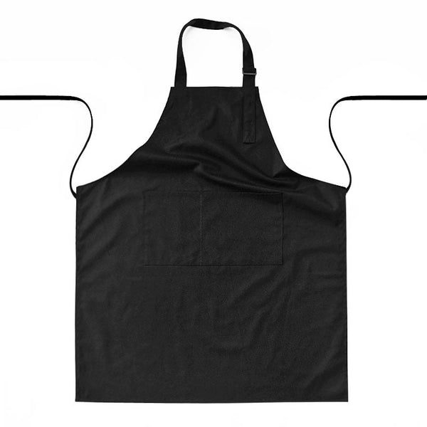 Black Waterproof & Oil Proof Apron Adjustable Kitchen With Pockets Aprons