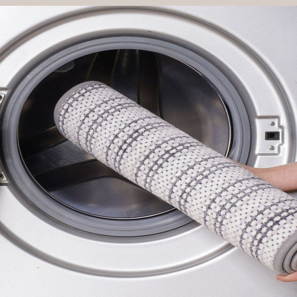 Grey Safe & Dry Bathroom Mat Non Slip Absorbent Rug 40X60cm Bath Mats Rugs & Toilet Covers