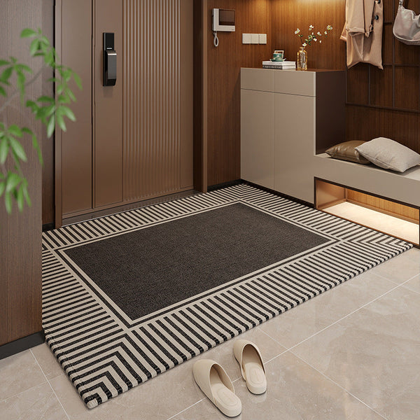 Geometric Outdoor Entry Mat Non Slip Front Door Rug Brown 50X80cm Door Mats & Floor Mats