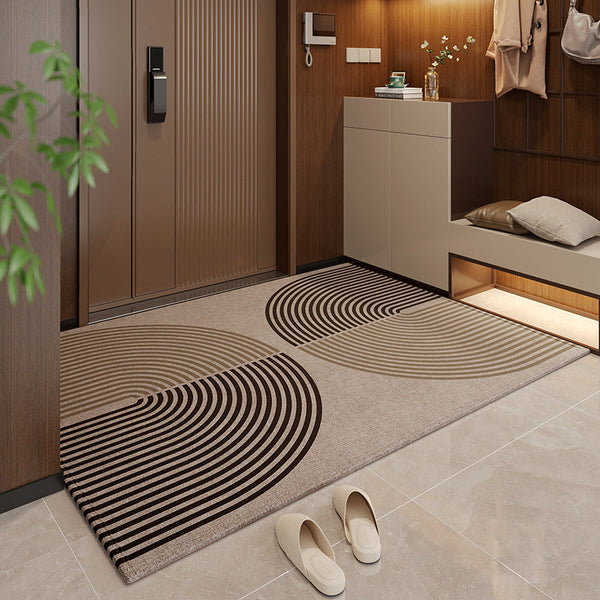Geometric Brown Entryway Mat Non Slip Outdoor Welcome Rug Door Mats & Floor Mats