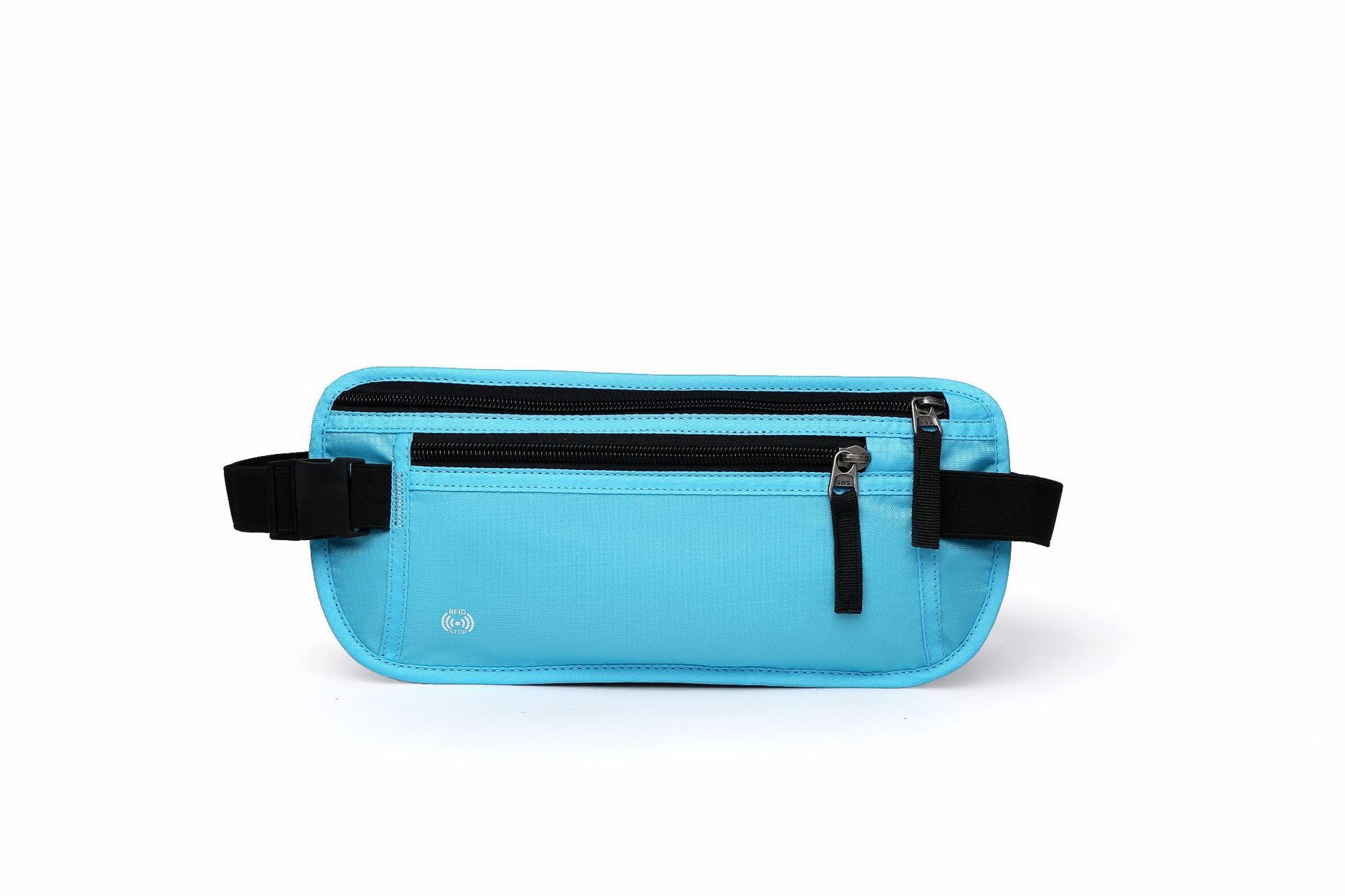 Light Blue Nylon Travel Waist Pack Waterproof Rfid Blocking Lightweight Waist Packs & Bags