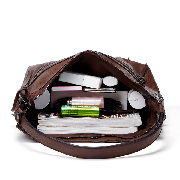 Khaki Spacious & Stylish Pu Leather Tote Bag Versatile Shoulder/Crossbody Women's Bags & Handbags