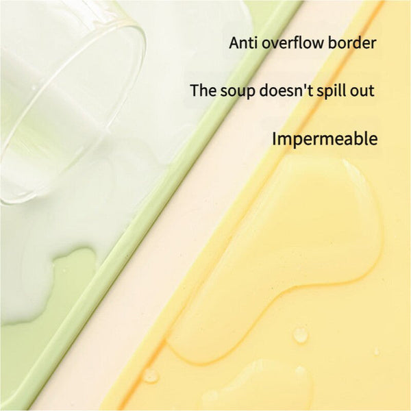 2 Pcs Yellow Safe & Durable Silicone Placemat Heat Resistant Spill Proof Table Protector For Kids Adults(30*40Cm) Placemats