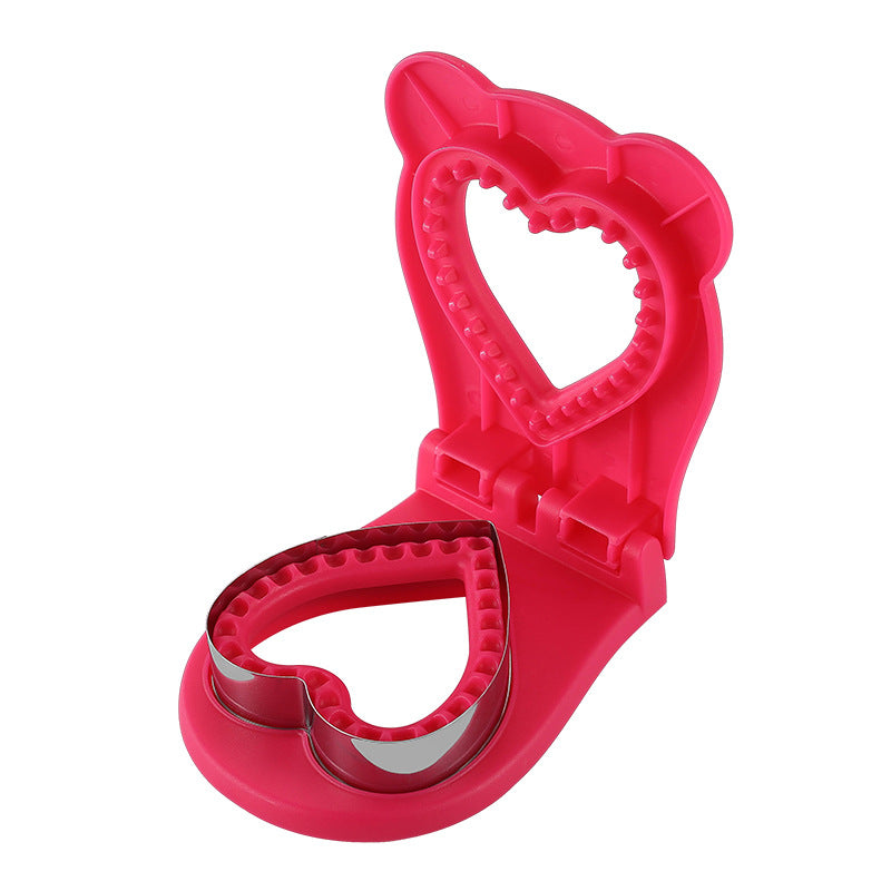 3 Pcs Rose Red Heart Sandwich Maker Sealer Diy Toast Pocket Bread Cutter Pp 304 Steel Grills & Sandwich Makers