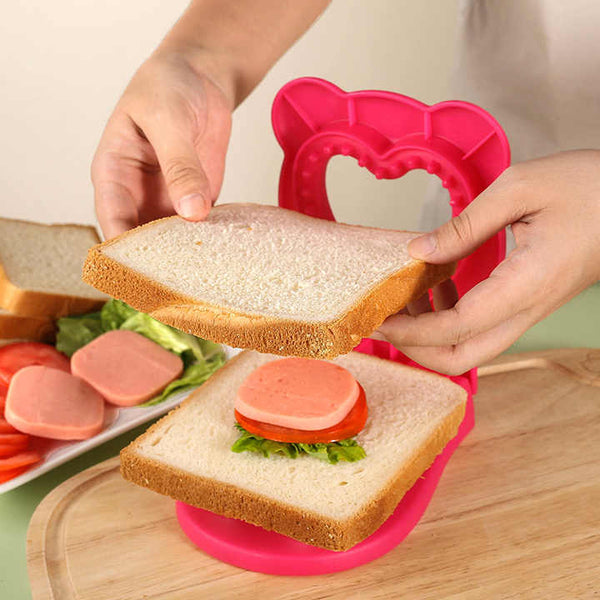 3 Pcs Rose Red Heart Sandwich Maker Sealer Diy Toast Pocket Bread Cutter Pp 304 Steel Grills & Sandwich Makers