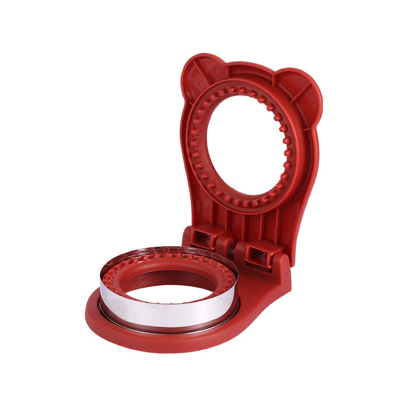 3 Pcs Red Round Sandwich Sealer Cutter Safe Hand Guard Diy Pocket Bread Mold Vacuum Sealers