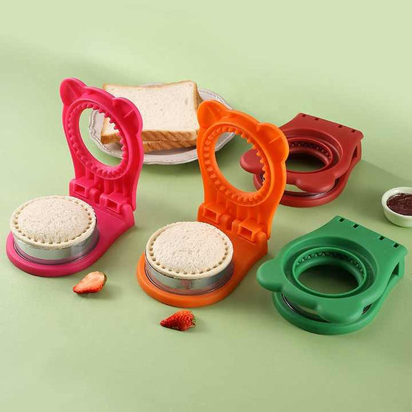 3 Pcs Red Round Sandwich Sealer Cutter Safe Hand Guard Diy Pocket Bread Mold Vacuum Sealers