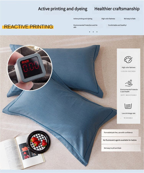 Cotton Flannel Pillowcase Set Solid Color Thickened Pure Pair 48X74cm Pillow Cases