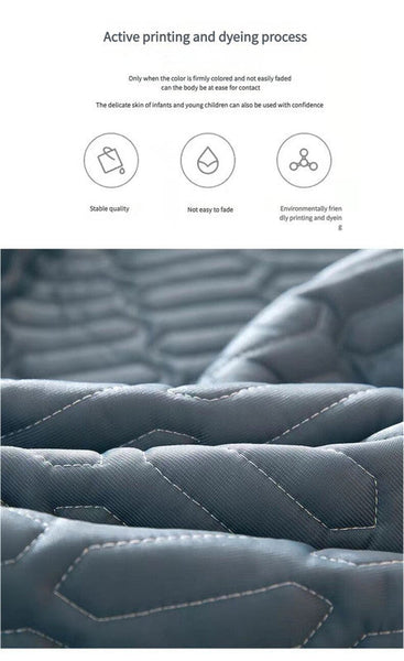 Light Blue Cooling Latex Texture Pillowcase Set Solid Color 48X74cm Pair Pillow Cases