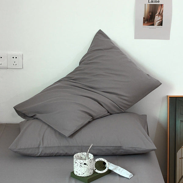 Elosung Grey 100% Cotton Pillowcase Set Envelope Closure(Without Core) Pillow Cases