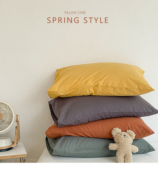 Elosung White 100% Cotton Pillowcase Set Envelope Closure(Without Core) Pillow Cases