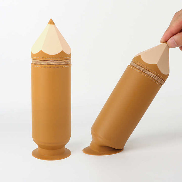 Elosung Red Creative Silicone Pencil Case High Value Stationery Large Capacity Desk Organizer Pencil Cases