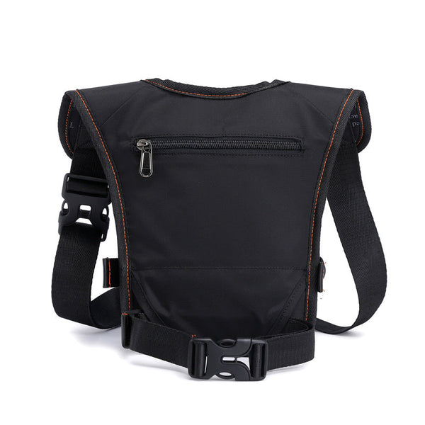 Black Rugged Polyester Waist Pack Stylish Multi Compartment Crossbody Bag For Outdoors Bags