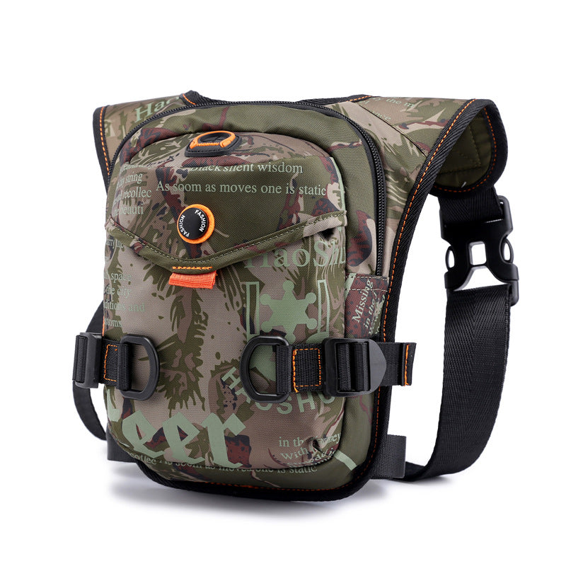 Camouflage Green Rugged Polyester Waist Pack Stylish Multi Compartment Crossbody Bag Waist Packs & Bags