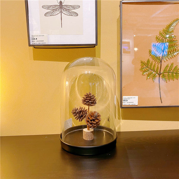 Elosung 1 Sets Of Brown Rustic Forest Style White Frost Pine Cone Ornaments Elegant 10 To 12Cm Synthetic Resin Craft Other Home Décor