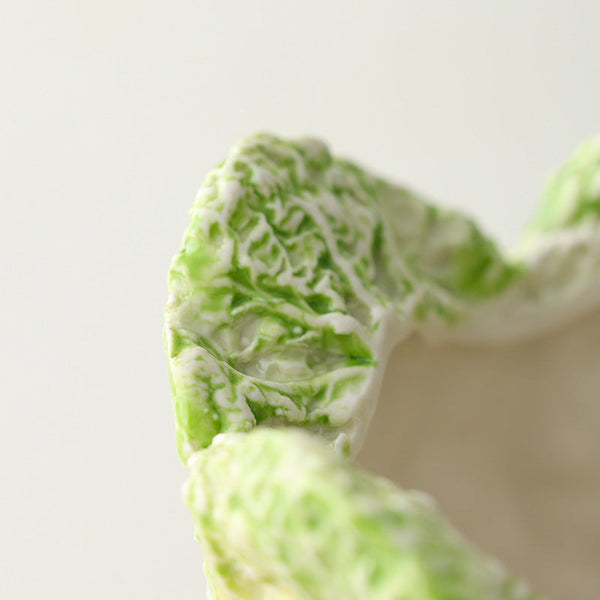 Elosung 2 Pcs Dark Green Ceramic Cabbage Makeup Brush Holder Elegant High End Desktop Organizer Other Makeup Tools & Accs.