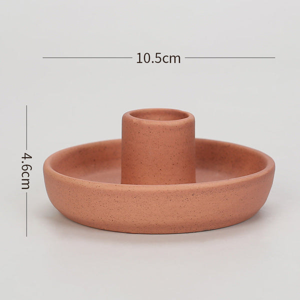 Veile Studios Nordic Ceramic Candle Holder With Jewelry Dish Minimalist Home Decor Jewellery Holders & Organisers
