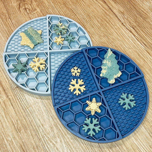 Elosung 2 Pcs Pink Honeycomb Pet Slow Feeder Bowl Anti Choke Silicone Lick Mat With Suction For Dogs Dog Bowls