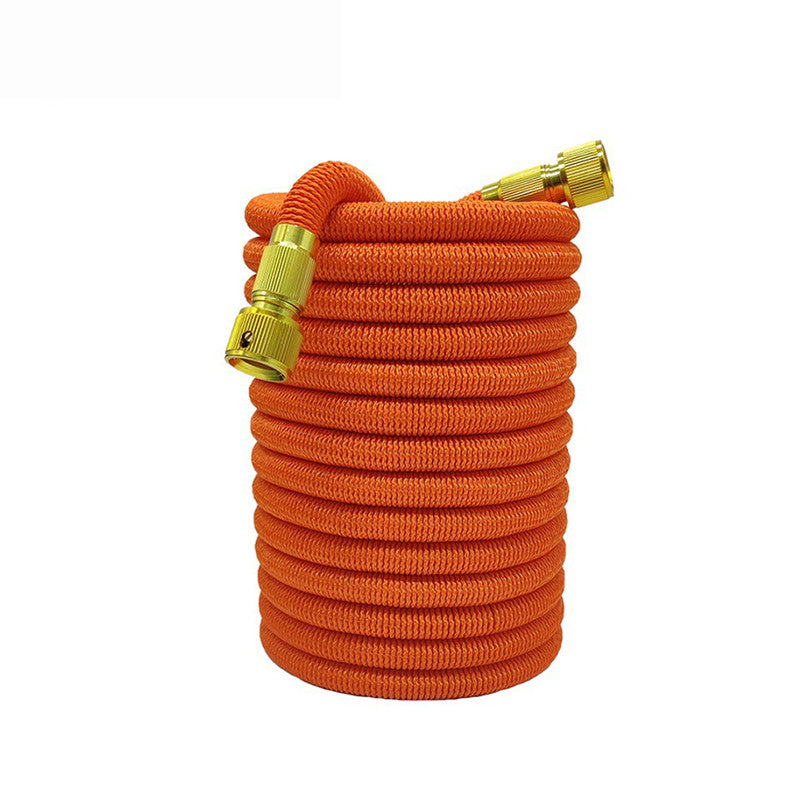 25Ft Orange Expandable Garden Hose Without Spray Gun High Pressure Tpe Watering & Car Wash Tool Hoses