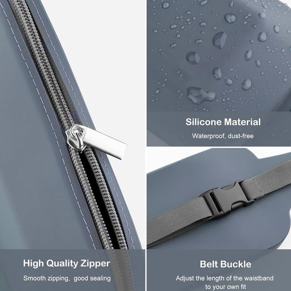 Beige Silicone Pet Treat Pouch For Dog Training Portable Waist Bag With Waste Holder Treat Bags