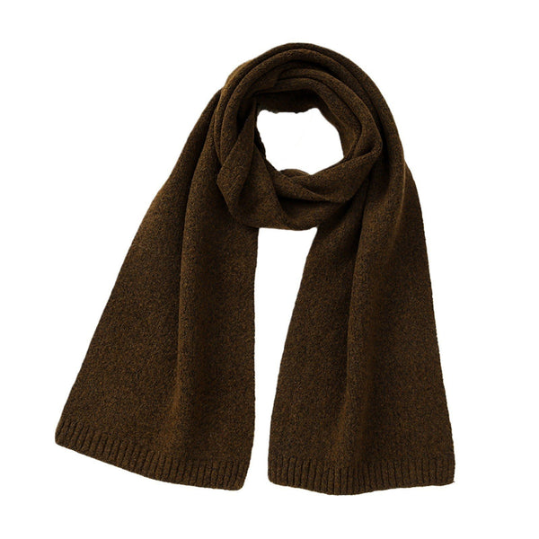 Blue Soft Wool Blend Solid Color Knit Scarf For Women Cozy Faux Cashmere Shawl Scarves & Wraps
