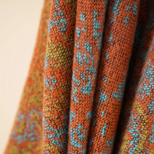 Green Ethnic Boho Shawl For Women Stylish Split Cape Travel And Cooling Rooms Scarves & Wraps