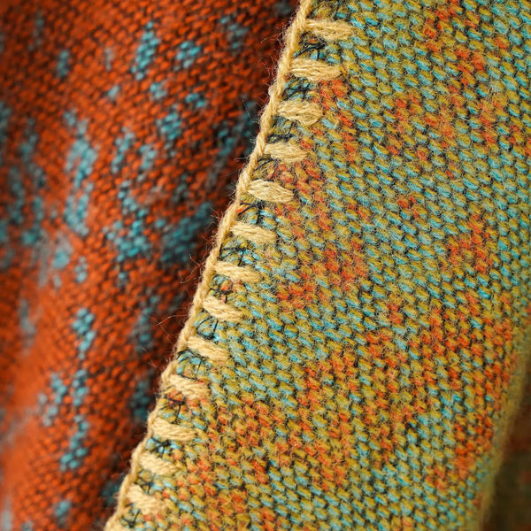 Grey Ethnic Boho Shawl For Women Stylish Split Cape Travel And Cooling Rooms Scarves & Wraps