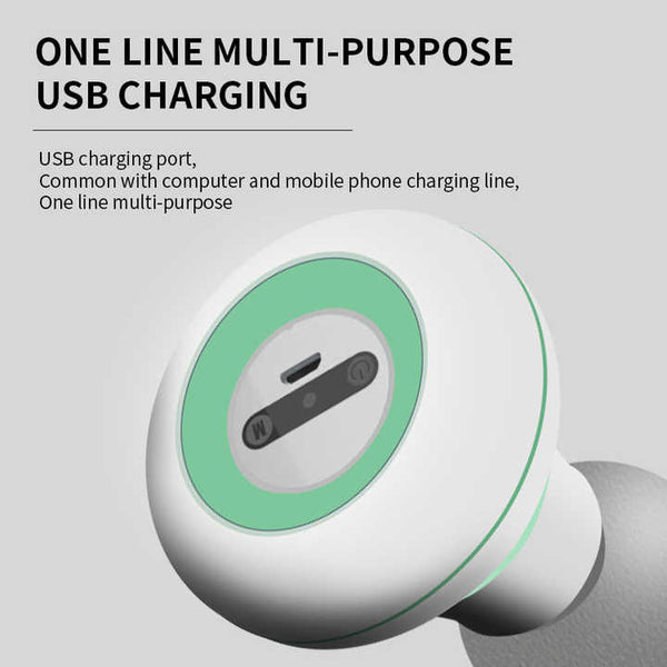 Elosung 2 Pcs Grey And Green Mini Massage Gun 6 Speed Muscle Relaxer Usb Rechargeable Portable Fascia Massager For Home Use Massagers