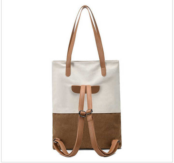 Canvas Tote Bag For Women Multi Use Shoulder Handbag & Backpack, Large Capacity, 30X10x40cm Women's Bags & Handbags
