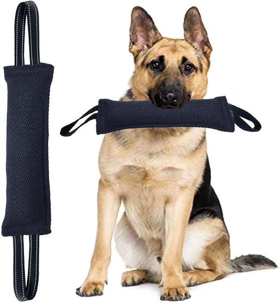 Black Durable 2 Pack Tug Of War Dog Training Toy Tear Resistant Safe & Interactive For All Breeds Dog Toys
