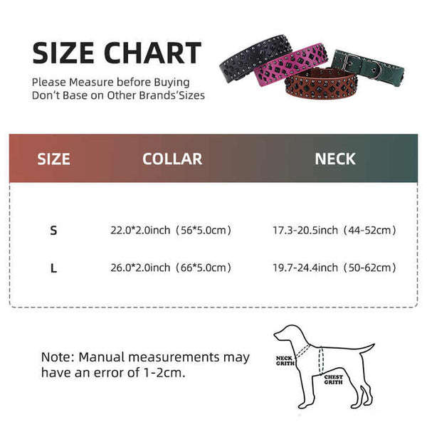 Size S Black 1 Pack Stylish Pu Leather Dog Collar With Spikes Adjustable Durable & Comfortable For Medium To Large Breeds Dog Collars