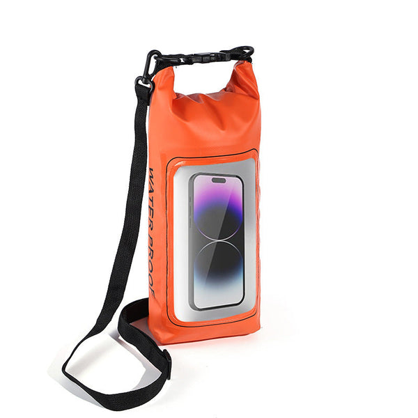 Black And Green 2L Waterproof Phone Pouch Multi Functional Pvc Dry Bag For Swimming Activities Dry Bags