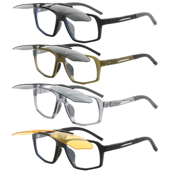 Black Flip Up Polarized Sports Versatile Outdoor Cycling And Windproof Eyewear Sunglasses