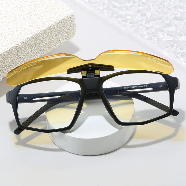 Black Flip Up Polarized Sports Versatile Outdoor Cycling And Windproof Eyewear Sunglasses